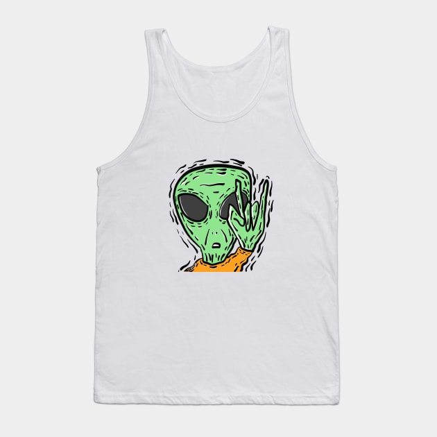 Alien Tank Top by PariPariPari